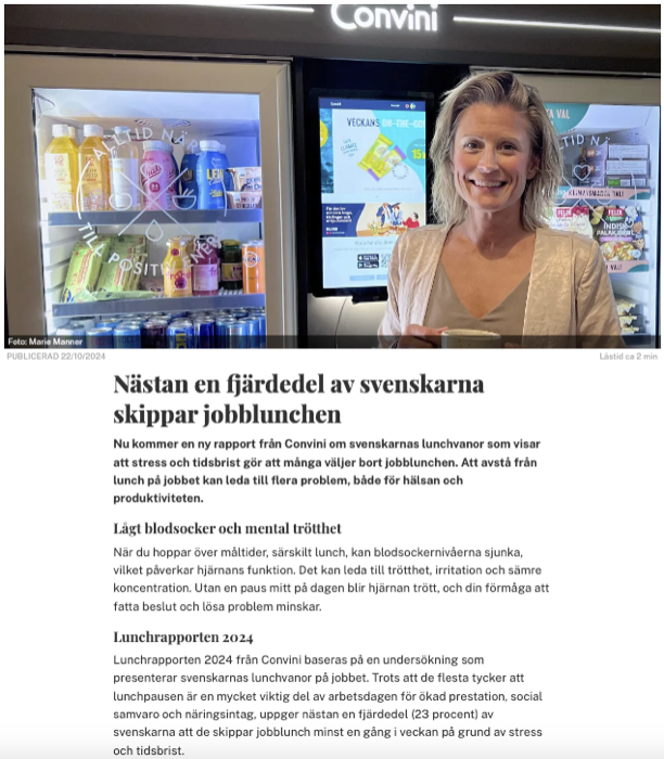 HR Nytt Convini Lunchrapporten